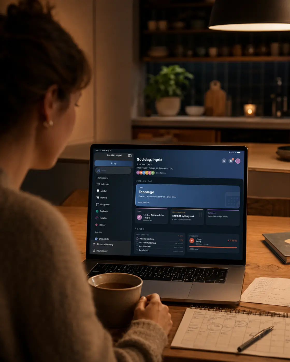 Ukeplanlegging med Nubly Planner på Mac en rolig søndagskveld